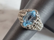 Load image into Gallery viewer, Womens Vintage Estate Sterling Silver Topaz Ring 4.6g #E4624