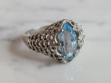 Load image into Gallery viewer, Womens Vintage Estate Sterling Silver Topaz Ring 4.6g #E4624