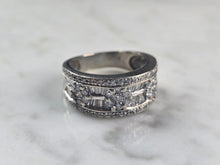Load image into Gallery viewer, Womens Vintage Estate 14K White Gold Diamond Ring 6.1g E4643