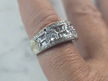 Load image into Gallery viewer, Womens Vintage Estate 14K White Gold Diamond Ring 6.1g E4643
