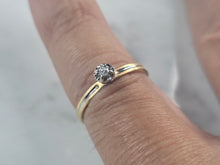 Load image into Gallery viewer, Womens Vintage Estate 14K Yellow Gold Diamond Ring, 1.3g E4650