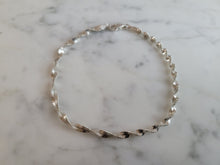 Load image into Gallery viewer, Womens Vintage Estate Twisted Sterling Silver Italian Bracelet 3.5g E4654