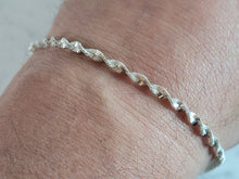 Load image into Gallery viewer, Womens Vintage Estate Twisted Sterling Silver Italian Bracelet 3.5g E4654