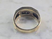 Load image into Gallery viewer, Mens Vintage Estate 10K Yellow Gold Diamond Ring 7.5g E4655