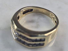 Load image into Gallery viewer, Mens Vintage Estate 10K Yellow Gold Diamond Ring 7.5g E4655