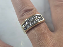 Load image into Gallery viewer, Mens Vintage Estate 10K Yellow Gold Diamond Ring 7.5g E4655