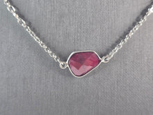 Load image into Gallery viewer, Womens Estate Sterling Silver Natural Ruby Pendant Necklace 16.0g E4672