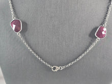 Load image into Gallery viewer, Womens Estate Sterling Silver Natural Ruby Pendant Necklace 16.0g E4672
