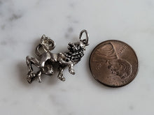 Load image into Gallery viewer, Womens Vintage Estate Sterling Silver Standing Lion Charm 4.5g E4673