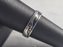Load image into Gallery viewer, Womens Vintage Estate Sterling Silver Modernist Wave Ring 3.0g E4683