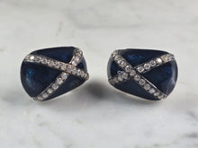 Load image into Gallery viewer, Womens Vintage Estate Sterling Silver Enamel Earrings 15.7g E4684