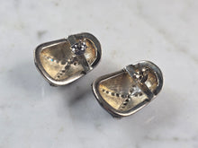 Load image into Gallery viewer, Womens Vintage Estate Sterling Silver Enamel Earrings 15.7g E4684