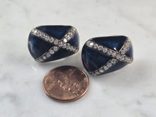 Load image into Gallery viewer, Womens Vintage Estate Sterling Silver Enamel Earrings 15.7g E4684