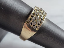 Load image into Gallery viewer, Womens Vintage Estate Sterling Silver Gold Tone CZ Ring 3.5g E4691