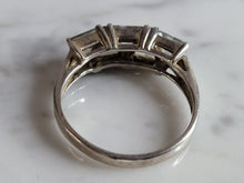 Load image into Gallery viewer, Womens Vintage Estate Sterling Silver Modernist CZ Ring 3.4g E4694