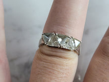 Load image into Gallery viewer, Womens Vintage Estate Sterling Silver Modernist CZ Ring 3.4g E4694
