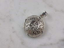 Load image into Gallery viewer, Sterling Silver CZ Religious Muslim Allah Pendant Necklace 4.5g E4699