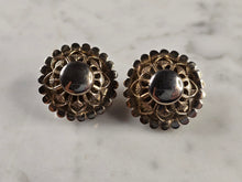 Load image into Gallery viewer, Womens Vintage Estate Sterling Silver Modernist Clip On Earrings 8.8g E4704
