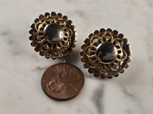 Load image into Gallery viewer, Womens Vintage Estate Sterling Silver Modernist Clip On Earrings 8.8g E4704