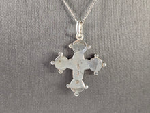 Load image into Gallery viewer, Womens Vintage Estate Sterling Silver Religious Cross Necklace 4.9g E4734