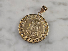 Load image into Gallery viewer, Vintage Estate 10K Yellow &amp; White Gold Religious Jesus Pendant 1.7g E4739