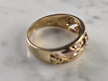Load image into Gallery viewer, Womens Vintage Estate 14K Yellow &amp; Rose Gold Diamond Ring 3.8g E4766