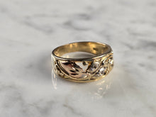 Load image into Gallery viewer, Womens Vintage Estate 14K Yellow &amp; Rose Gold Diamond Ring 3.8g E4766