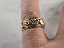 Load image into Gallery viewer, Womens Vintage Estate 14K Yellow &amp; Rose Gold Diamond Ring 3.8g E4766