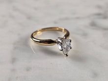 Load image into Gallery viewer, Womens Vintage Estate 14K Gold Marquise Diamond Engagement Ring 2.1g E4780