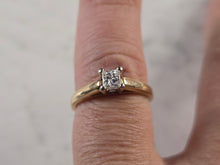 Load image into Gallery viewer, Womens Vintage Estate 14k Yellow Gold Diamond Engagement Ring 3.2g #E4786