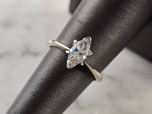 Load image into Gallery viewer, Womens Vintage Estate 14K White Gold Marquise Diamond Engagement Ring 3.0g E4799