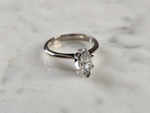 Load image into Gallery viewer, Womens Vintage Estate 14K White Gold Marquise Diamond Engagement Ring 3.0g E4799