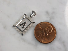 Load image into Gallery viewer, Womens Sterling Silver Initial Letter " A " Pendant 1.0g E4801