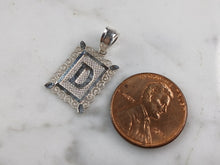 Load image into Gallery viewer, Womens Sterling Silver Initial Letter " D " Pendant 1.0g E4809