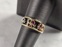 Load image into Gallery viewer, Womens Vintage Estate 14K Yellow Gold Elephant Ring 3.4g E4815
