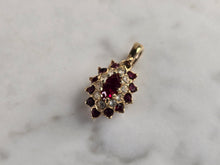 Load image into Gallery viewer, Womens Vintage Estate 14k Yellow Gold CZ Pendant 1.3g E4822