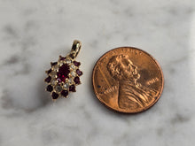 Load image into Gallery viewer, Womens Vintage Estate 14k Yellow Gold CZ Pendant 1.3g E4822