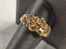 Load image into Gallery viewer, Mens Vintage Estate 10K Yellow Gold Nugget Ring 4.3g #E4829
