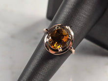 Load image into Gallery viewer, Womens Vintage Estate 14K Rose Gold Citrine Ring 3.1g #E4831