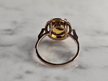 Load image into Gallery viewer, Womens Vintage Estate 14K Rose Gold Citrine Ring 3.1g #E4831