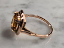 Load image into Gallery viewer, Womens Vintage Estate 14K Rose Gold Citrine Ring 3.1g #E4831