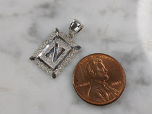 Load image into Gallery viewer, Womens Sterling Silver Initial Letter " N " Pendant 1.0g E4837