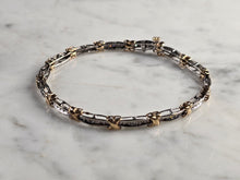 Load image into Gallery viewer, Womens Vintage Estate 10K Gold Diamond Tennis Bracelet 7.6g E4843