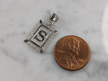 Load image into Gallery viewer, Womens Sterling Silver Initial Letter " S " Pendant 1.0g E4848