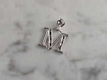 Load image into Gallery viewer, Womens Sterling Silver Initial Letter " M " Pendant 0.3g E4870