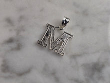Load image into Gallery viewer, Womens Sterling Silver Initial Letter " M " Pendant 0.3g E4870
