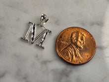 Load image into Gallery viewer, Womens Sterling Silver Initial Letter " M " Pendant 0.3g E4870