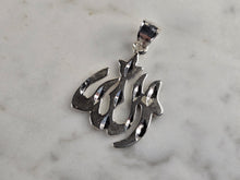 Load image into Gallery viewer, Vintage Estate Sterling Silver Muslim Allah Pendant 3.2g E4873