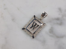 Load image into Gallery viewer, Womens Sterling Silver Initial Letter " W " Pendant 1.0g E4882
