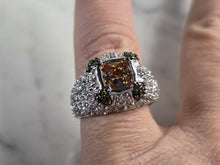 Load image into Gallery viewer, Womens Estate Sterling Silver Modernist Citrine Ring 8.2g E4891
